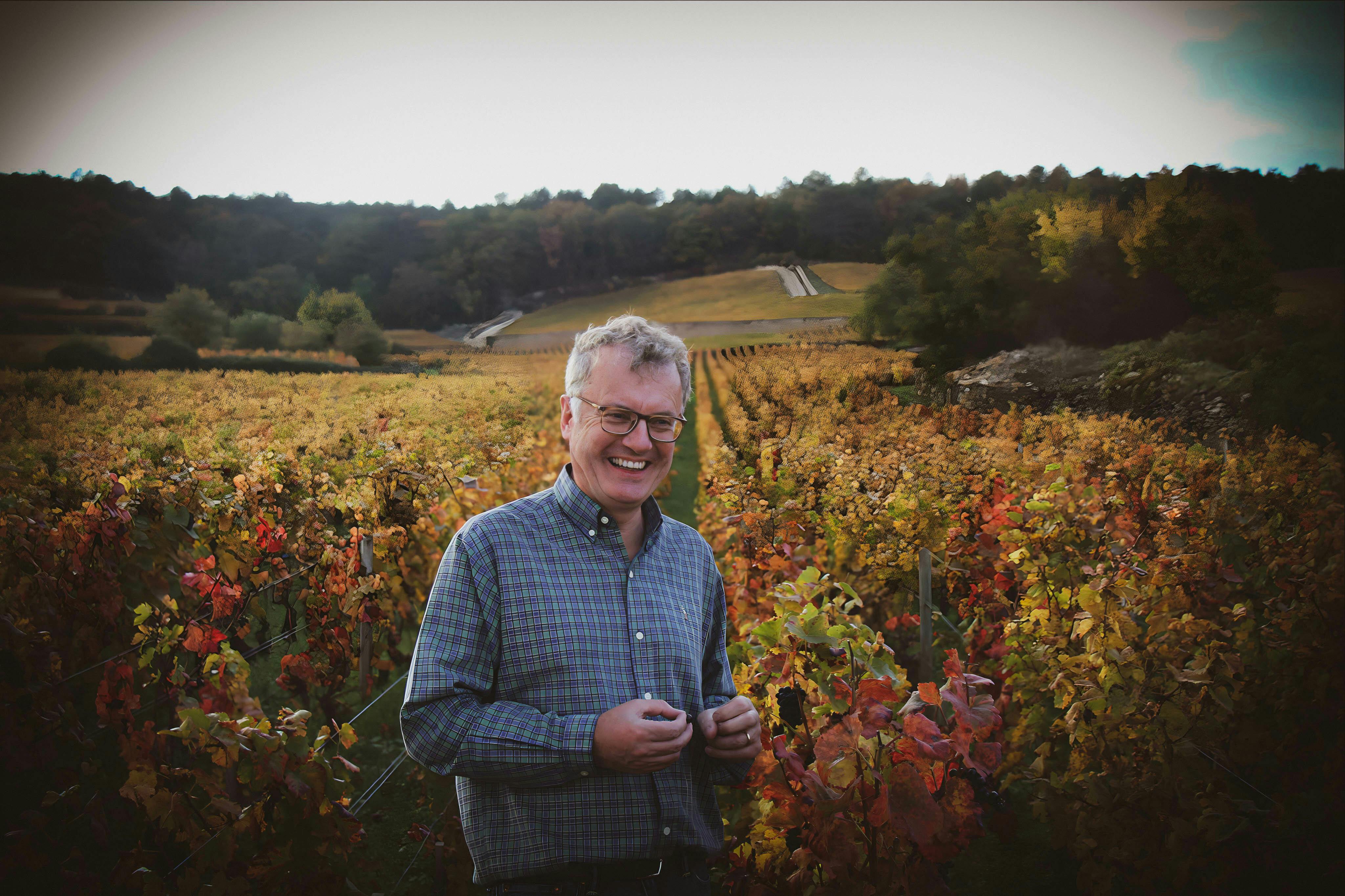 Me in the vines in Gevrey spring remini enhanced 2